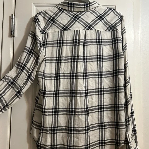 Paige Black and White Plaid Shirt - Picture 7 of 9